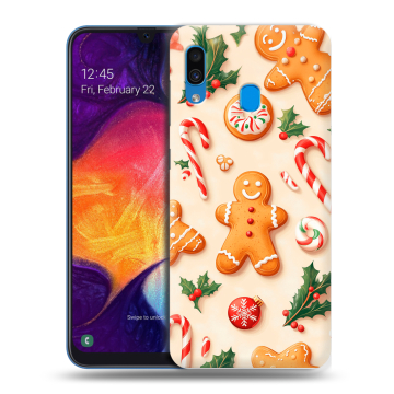 Силиконовый противоударный чехол на Samsung Galaxy A40 с принтом Новый год Силиконовый противоударный чехол на Samsung Galaxy A40 с принтом Новый год