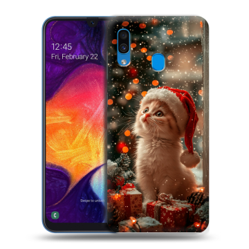 Силиконовый противоударный чехол на Samsung Galaxy A40 с принтом Новый год Силиконовый противоударный чехол на Samsung Galaxy A40 с принтом Новый год