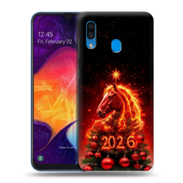 Силиконовый противоударный чехол на Samsung Galaxy A40 с принтом Новый год Силиконовый противоударный чехол на Samsung Galaxy A40 с принтом Новый год