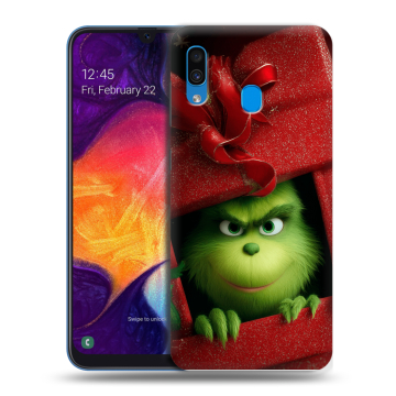 Силиконовый противоударный чехол на Samsung Galaxy A40 с принтом Новый год Силиконовый противоударный чехол на Samsung Galaxy A40 с принтом Новый год