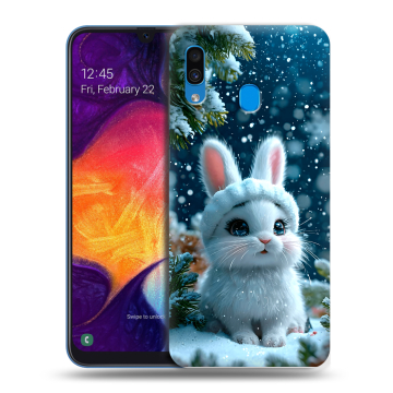 Силиконовый противоударный чехол на Samsung Galaxy A40 с принтом Новый год Силиконовый противоударный чехол на Samsung Galaxy A40 с принтом Новый год