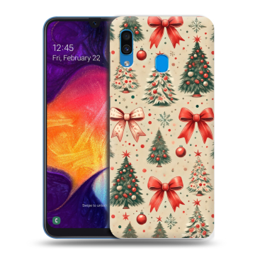Силиконовый противоударный чехол на Samsung Galaxy A40 с принтом Новый год Силиконовый противоударный чехол на Samsung Galaxy A40 с принтом Новый год