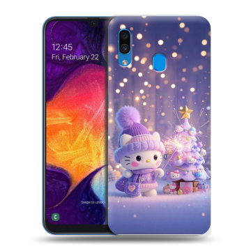 Силиконовый противоударный чехол на Samsung Galaxy A40 с принтом Новый год Силиконовый противоударный чехол на Samsung Galaxy A40 с принтом Новый год