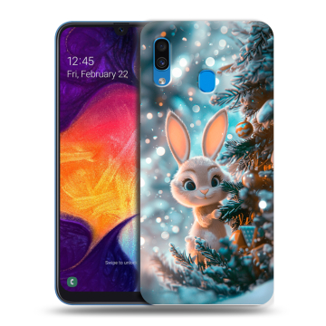 Силиконовый противоударный чехол на Samsung Galaxy A40 с принтом Новый год Силиконовый противоударный чехол на Samsung Galaxy A40 с принтом Новый год
