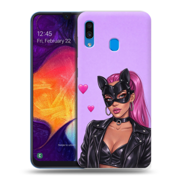 Силиконовый противоударный чехол на Samsung Galaxy A40 с принтом женский Силиконовый противоударный чехол на Samsung Galaxy A40 с принтом женский