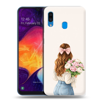 Силиконовый противоударный чехол на Samsung Galaxy A40 с принтом женский Силиконовый противоударный чехол на Samsung Galaxy A40 с принтом женский