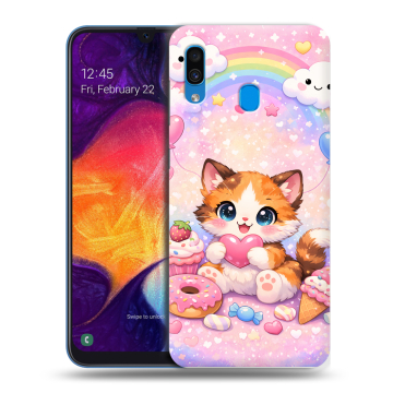 Силиконовый противоударный чехол на Samsung Galaxy A40 с принтом для девочек