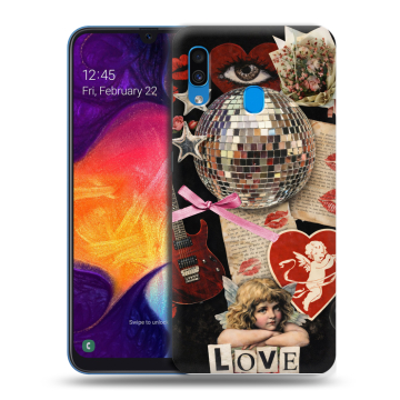 Силиконовый противоударный чехол на Samsung Galaxy A40 с принтом для девочек Силиконовый противоударный чехол на Samsung Galaxy A40 с принтом для девочек