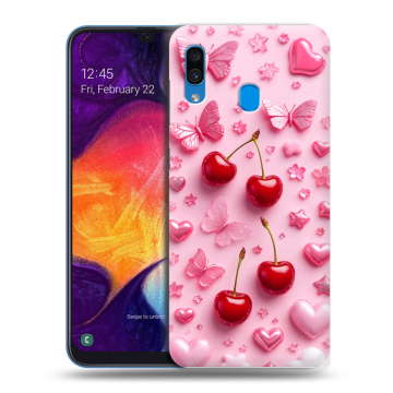 Силиконовый противоударный чехол на Samsung Galaxy A40 с принтом для девочек