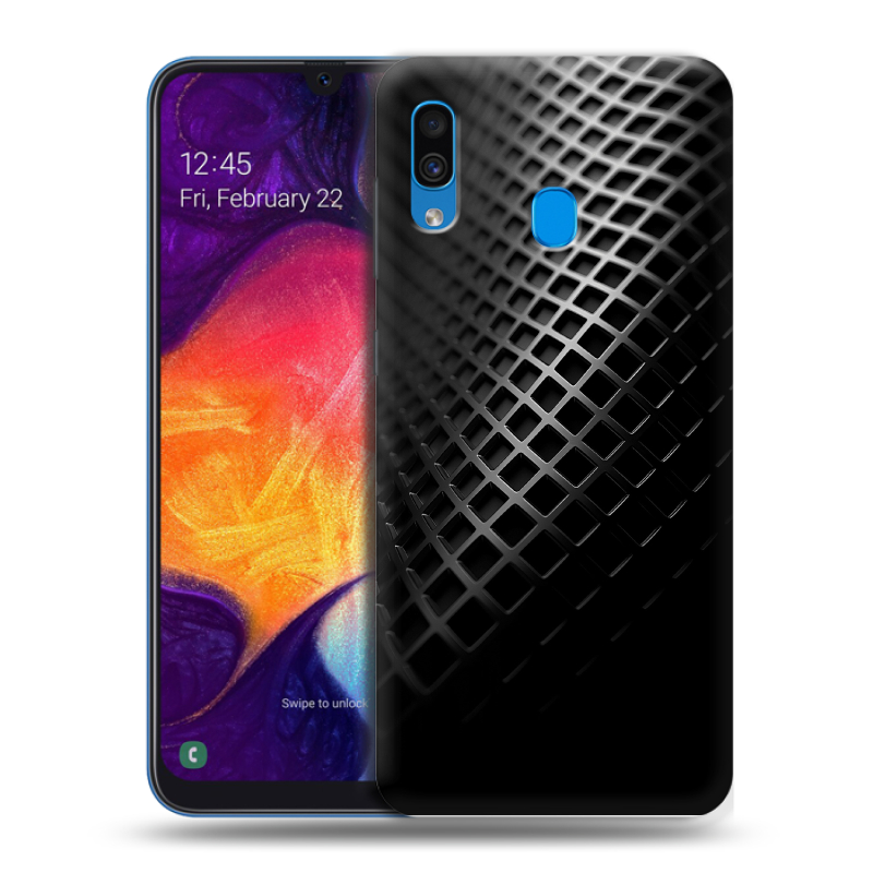 Пластиковый чехол на Samsung Galaxy A40 с принтом Текстура металла Пластиковый чехол на Samsung Galaxy A40 с принтом Текстура металла