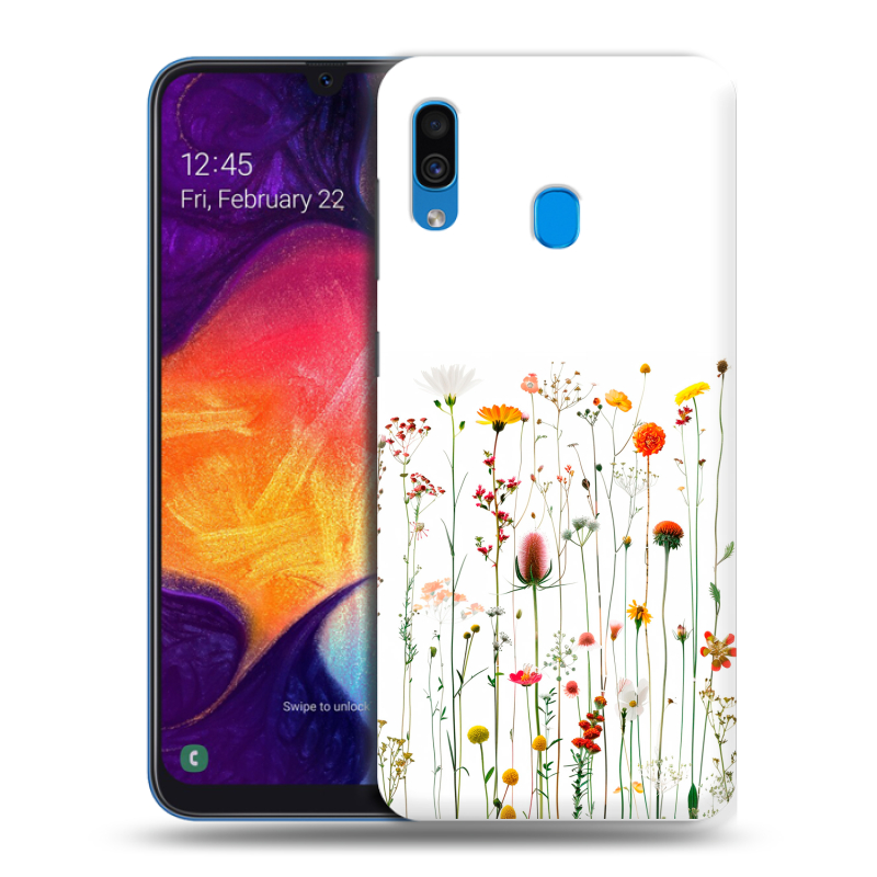 Пластиковый чехол на Samsung Galaxy A40 с принтом цветы Пластиковый чехол на Samsung Galaxy A40 с принтом цветы