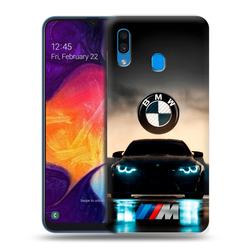 Силиконовый противоударный чехол на Samsung Galaxy A40 с принтом БМВ BMW Силиконовый противоударный чехол на Samsung Galaxy A40 с принтом БМВ BMW