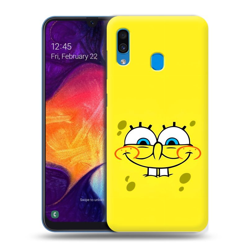 Пластиковый чехол на Samsung Galaxy A40 с принтом спанчбоб спанч боб Пластиковый чехол на Samsung Galaxy A40 с принтом спанчбоб спанч боб