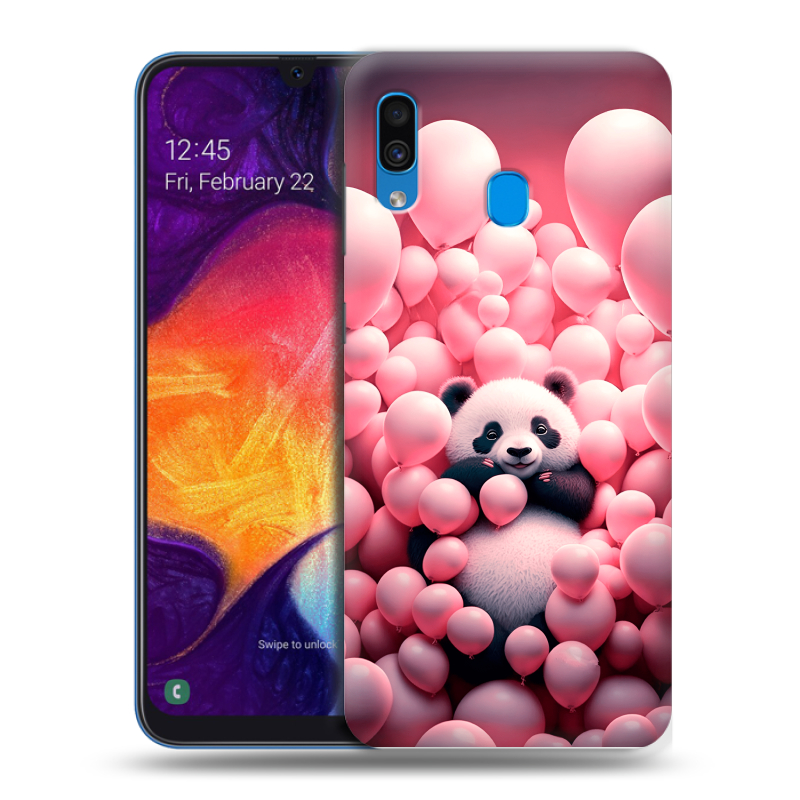 Силиконовый противоударный чехол на Samsung Galaxy A40 с принтом Панда Силиконовый противоударный чехол на Samsung Galaxy A40 с принтом Панда