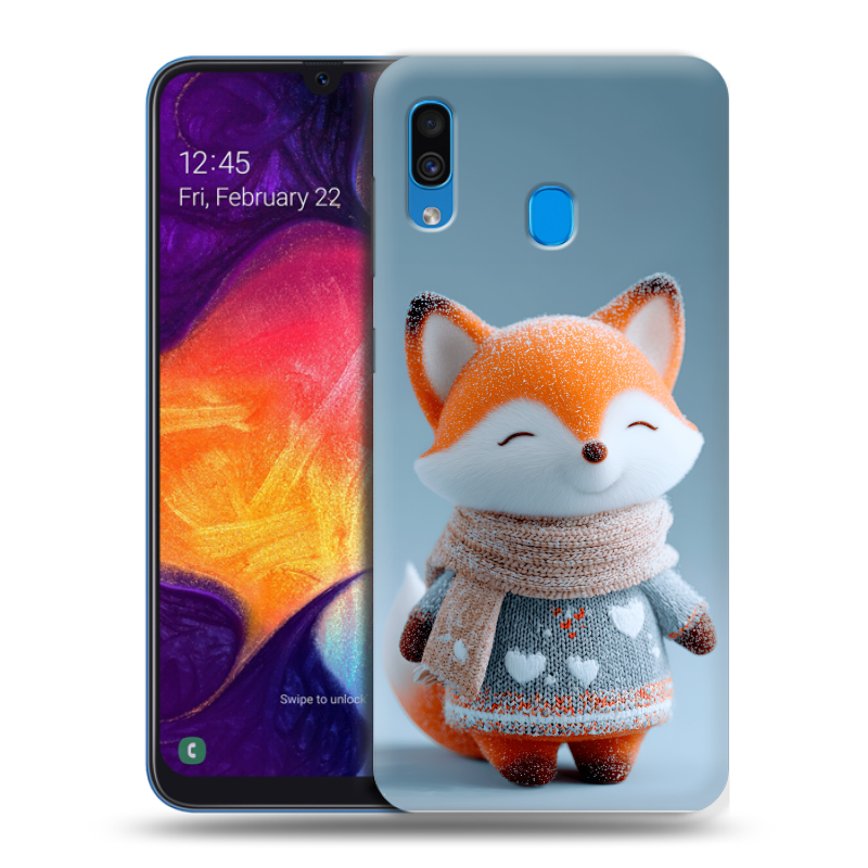 Пластиковый чехол на Samsung Galaxy A40 с принтом Лиса Пластиковый чехол на Samsung Galaxy A40 с принтом Лиса