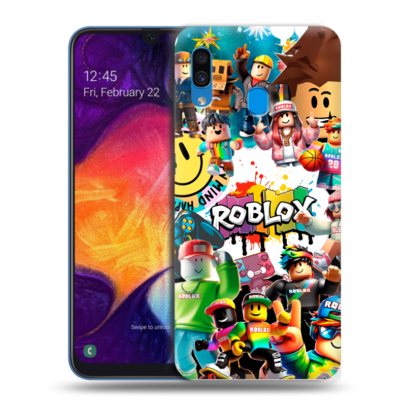 Пластиковый чехол на Samsung Galaxy A40 с принтом Roblox Роблокс Пластиковый чехол на Samsung Galaxy A40 с принтом Roblox Роблокс