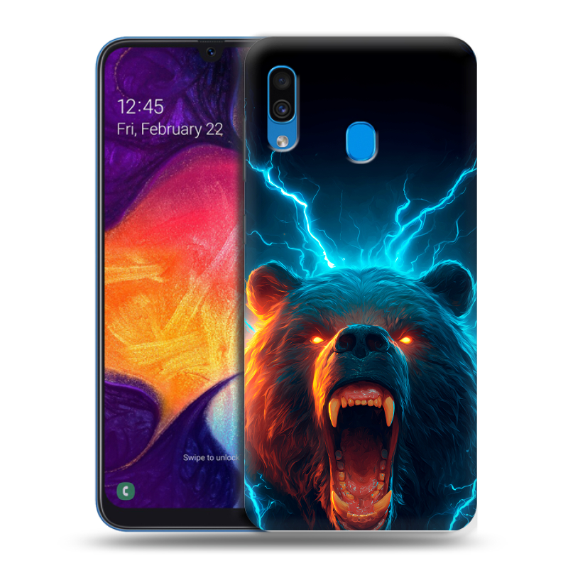 Пластиковый чехол на Samsung Galaxy A40 с принтом Медведь Пластиковый чехол на Samsung Galaxy A40 с принтом Медведь