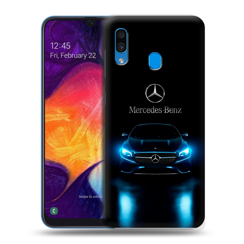 Силиконовый противоударный чехол на Samsung Galaxy A40 с принтом Mercedes Мерседес Силиконовый противоударный чехол на Samsung Galaxy A40 с принтом Mercedes Мерседес