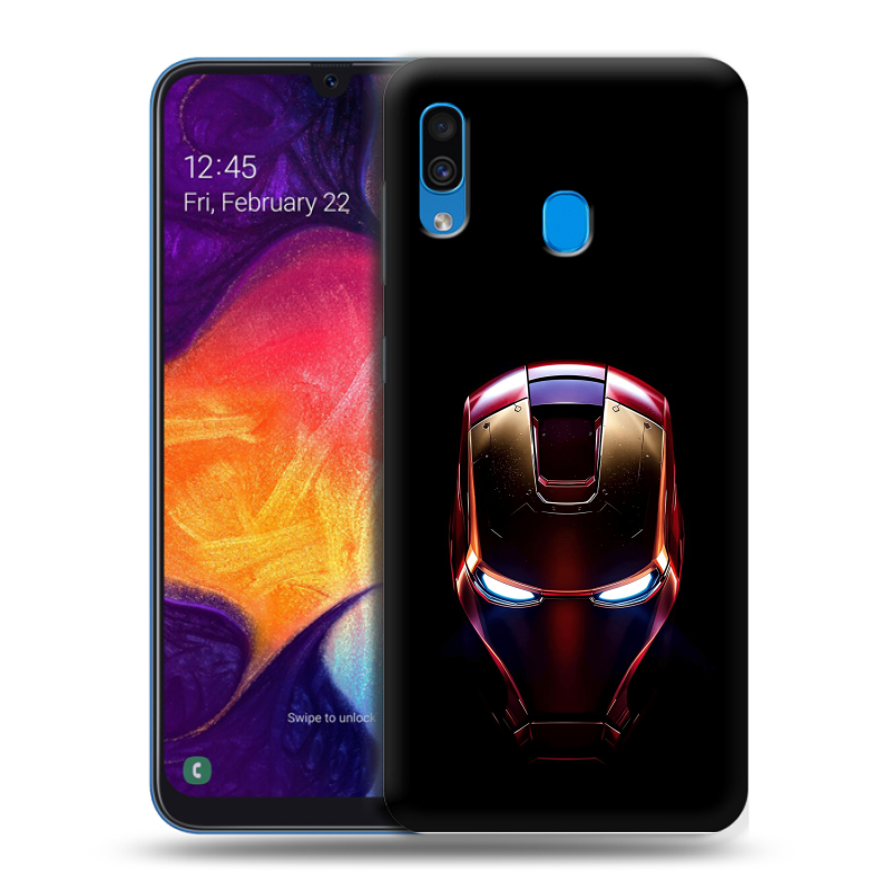 Пластиковый чехол на Samsung Galaxy A40 с принтом IronMan Железный человек Пластиковый чехол на Samsung Galaxy A40 с принтом IronMan Железный человек