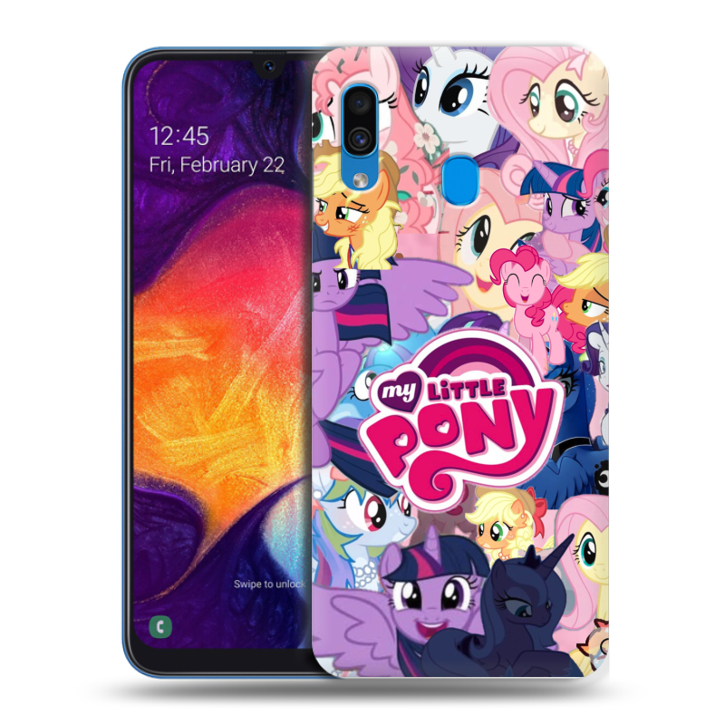 Силиконовый противоударный чехол на Samsung Galaxy A40 с принтом My little pony Дружба чудо Силиконовый противоударный чехол на Samsung Galaxy A40 с принтом My little pony Дружба чудо