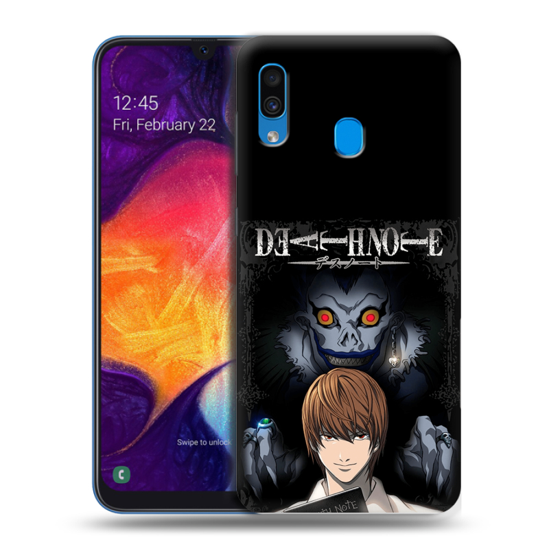 Пластиковый чехол на Samsung Galaxy A40 с принтом Death note Тетрадь смерти Пластиковый чехол на Samsung Galaxy A40 с принтом Death note Тетрадь смерти