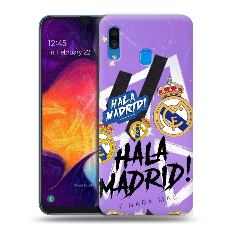 Силиконовый противоударный чехол на Samsung Galaxy A40 с принтом Real Madrid Реал Мадрид Силиконовый противоударный чехол на Samsung Galaxy A40 с принтом Real Madrid Реал Мадрид