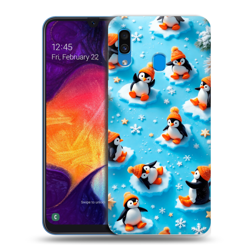 Пластиковый чехол на Samsung Galaxy A40 с принтом Новый год Пластиковый чехол на Samsung Galaxy A40 с принтом Новый год