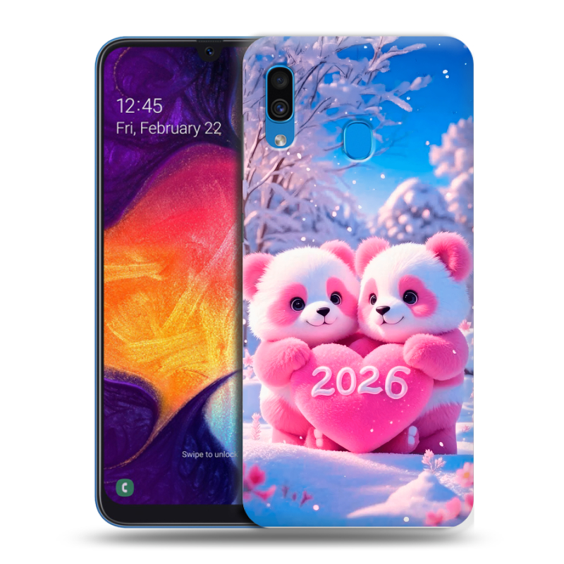 Пластиковый чехол на Samsung Galaxy A40 с принтом Новый год Пластиковый чехол на Samsung Galaxy A40 с принтом Новый год