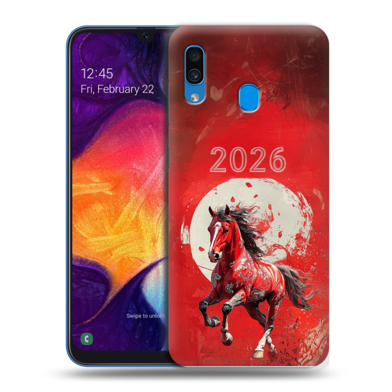 Пластиковый чехол на Samsung Galaxy A40 с принтом Новый год Пластиковый чехол на Samsung Galaxy A40 с принтом Новый год