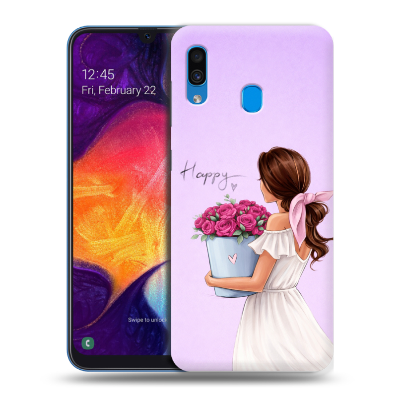 Пластиковый чехол на Samsung Galaxy A40 с принтом женский Пластиковый чехол на Samsung Galaxy A40 с принтом женский