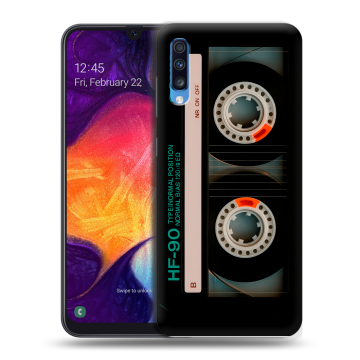 Силиконовый противоударный чехол на Samsung Galaxy A70 с принтом Кассета