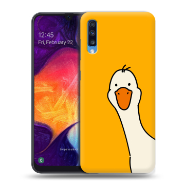 Силиконовый противоударный чехол на Samsung Galaxy A70 с принтом Утка Силиконовый противоударный чехол на Samsung Galaxy A70 с принтом Утка