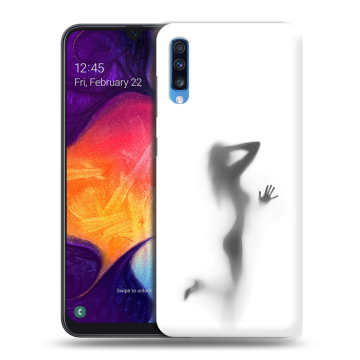 Силиконовый противоударный чехол на Samsung Galaxy A70 с принтом Силуэт