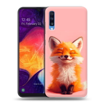 Силиконовый противоударный чехол на Samsung Galaxy A70 с принтом милая лиса Силиконовый противоударный чехол на Samsung Galaxy A70 с принтом милая лиса