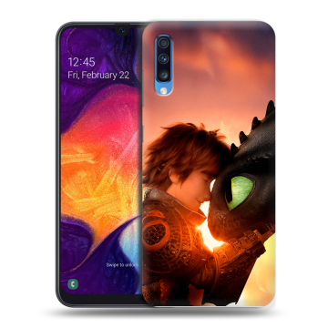 Силиконовый противоударный чехол на Samsung Galaxy A70 с принтом Как приручить дракона Силиконовый противоударный чехол на Samsung Galaxy A70 с принтом Как приручить дракона