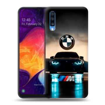Силиконовый противоударный чехол на Samsung Galaxy A70 с принтом БМВ BMW