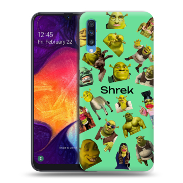 Силиконовый противоударный чехол на Samsung Galaxy A70 с принтом Шрек Shrek Силиконовый противоударный чехол на Samsung Galaxy A70 с принтом Шрек Shrek