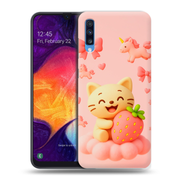 Силиконовый противоударный чехол на Samsung Galaxy A70 с принтом для девочек Силиконовый противоударный чехол на Samsung Galaxy A70 с принтом для девочек