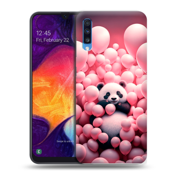 Силиконовый противоударный чехол на Samsung Galaxy A70 с принтом Панда Силиконовый противоударный чехол на Samsung Galaxy A70 с принтом Панда