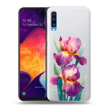 Силиконовый противоударный чехол на Samsung Galaxy A70 с принтом Цветы орхидеи Силиконовый противоударный чехол на Samsung Galaxy A70 с принтом Цветы орхидеи