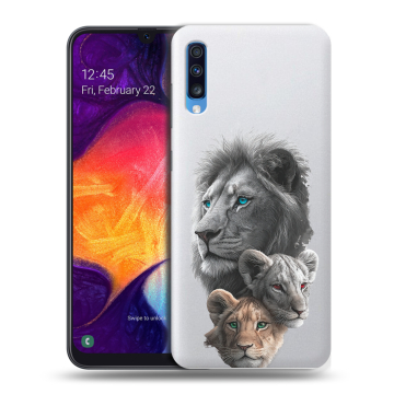 Силиконовый противоударный чехол на Samsung Galaxy A70 с принтом Львы Силиконовый противоударный чехол на Samsung Galaxy A70 с принтом Львы