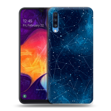 Силиконовый противоударный чехол на Samsung Galaxy A70 с принтом Космос звезды Силиконовый противоударный чехол на Samsung Galaxy A70 с принтом Космос звезды