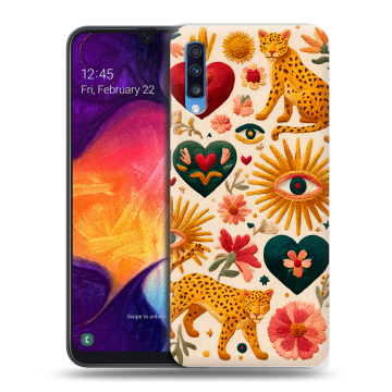 Силиконовый противоударный чехол на Samsung Galaxy A70 с принтом Модный принт Силиконовый противоударный чехол на Samsung Galaxy A70 с принтом Модный принт