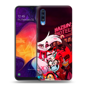 Силиконовый противоударный чехол на Samsung Galaxy A70 с принтом Hazbin Hotel Отель Хазбин Силиконовый противоударный чехол на Samsung Galaxy A70 с принтом Hazbin Hotel Отель Хазбин