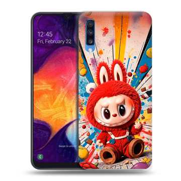 Силиконовый противоударный чехол на Samsung Galaxy A70 с принтом Labubu Лабубу Силиконовый противоударный чехол на Samsung Galaxy A70 с принтом Labubu Лабубу