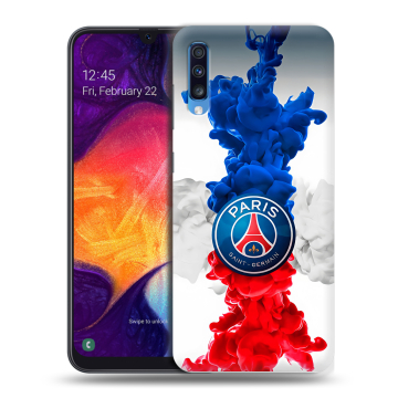 Силиконовый противоударный чехол на Samsung Galaxy A70 с принтом PSG ПСЖ Силиконовый противоударный чехол на Samsung Galaxy A70 с принтом PSG ПСЖ