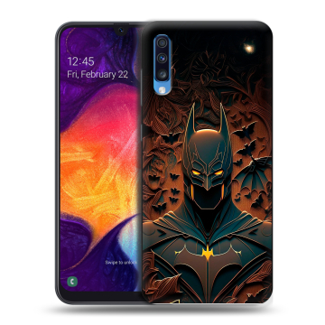 Силиконовый противоударный чехол на Samsung Galaxy A70 с принтом Batman Бэтмен Силиконовый противоударный чехол на Samsung Galaxy A70 с принтом Batman Бэтмен