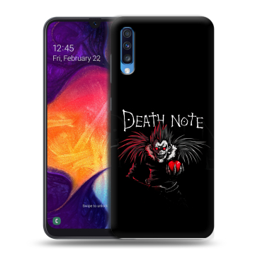 Силиконовый противоударный чехол на Samsung Galaxy A70 с принтом Death note Тетрадь смерти Силиконовый противоударный чехол на Samsung Galaxy A70 с принтом Death note Тетрадь смерти