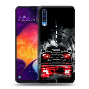 Силиконовый противоударный чехол на Samsung Galaxy A70 с принтом BMW БМВ