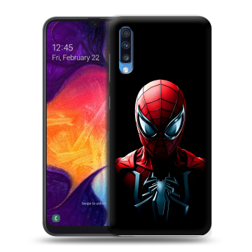 Силиконовый противоударный чехол на Samsung Galaxy A70 с принтом Spiderman Человек паук